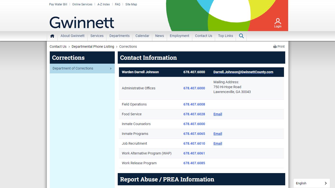 Corrections - Gwinnett | Gwinnett County